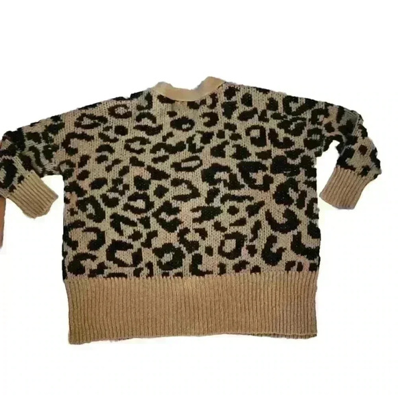 Wildfox Roar Tilly Leopard Print Slouchy Cardigan Sweater S - Picture 9 of 14